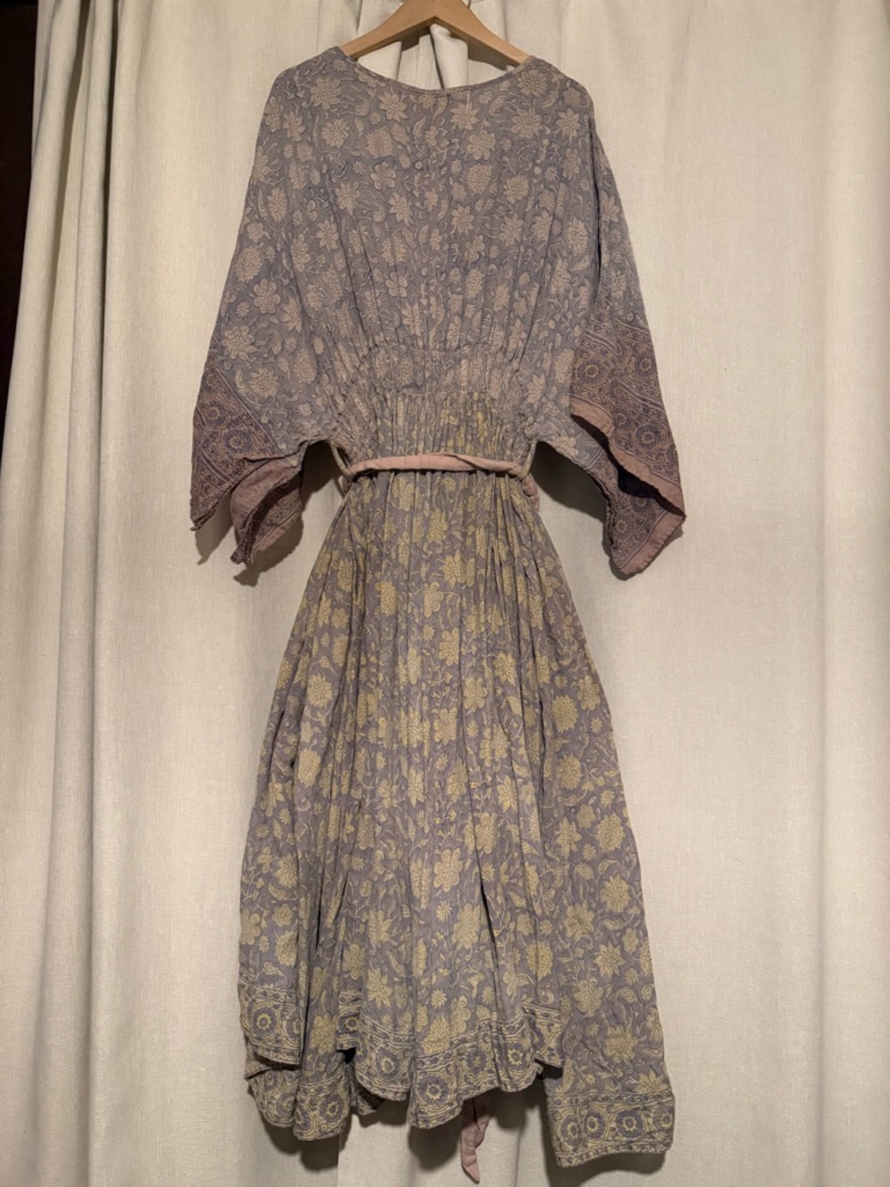 Magnolia Pearl Lavender and Cream Floral Midi Dress